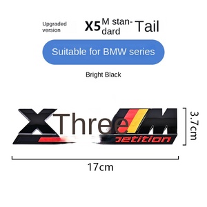Emblema Decorativo para Autos con Logotipo para Modelos X1/X3/X5/X6/X7, Diseño Deportivo de Competición, Material ABS, Logotipo Samurai Negro - Product Image 4