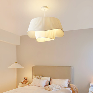 Luminaire suspendu ISN de style Wabi-sabi, moderne et minimaliste, sur le thème du crème, design français vintage tendance pour salon et chambre à coucher - Product Image 2