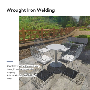 Ensemble de table à manger pour 4 personnes, ensemble de table à manger <span class=keywords><strong>en</strong></span> aluminium pour l'extérieur, ensemble de chaises de <span class=keywords><strong>salon</strong></span> pour l'extérieur, ensemble de table à manger blanche pour restaurant, <span class=keywords><strong>jardin</strong></span> - Product Image 3