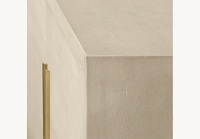 Console classique de style de luxe Mobilier d'intérieur Graydon Shagreen 4 portes Media Console Tables