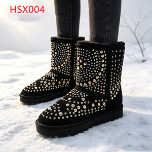 LXG, Bottes <span class=keywords><strong>de</strong></span> <span class=keywords><strong>ski</strong></span> <span class=keywords><strong>de</strong></span> descente Hua Singh pour femme avec ornement diamant, bottes <span class=keywords><strong>de</strong></span> neige pour promenades hivernales, semelle antidérapante et isolante en TPR, bottes mi-hautes pour femme HSX004 - Product Image 1