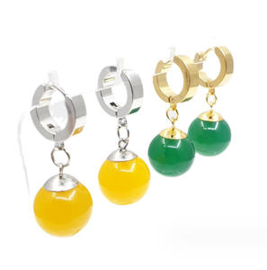 Boucles d'oreilles uniques <span class=keywords><strong>dragon</strong></span> <span class=keywords><strong>ball</strong></span> <span class=keywords><strong>z</strong></span> boucles d'oreilles clip en agate géode sans piercing - Product Image 1