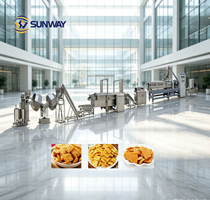 Système d'extrusion pour la fabrication de snacks croustillants aux céréales, de chips de céréales texturées saveur <span class=keywords><strong>gaufre</strong></span> salée et de chips de riz croquant assaisonnées - Product Image 1
