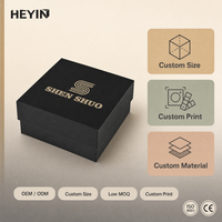 Boîte cadeau rigide à deux pièces avec couvercle et base, insert en mousse personnalisé, logo doré, boîte en carton noir pour montre, bijoux, cosmétiques