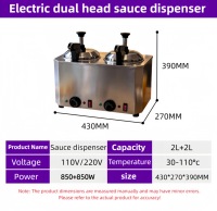 Nouvelle Machine Commerciale Chauffe-Fromage et Chocolat à Double Réservoir 220V, Distributeur de Fudge Chaud Portable et Écologique pour Hôtels