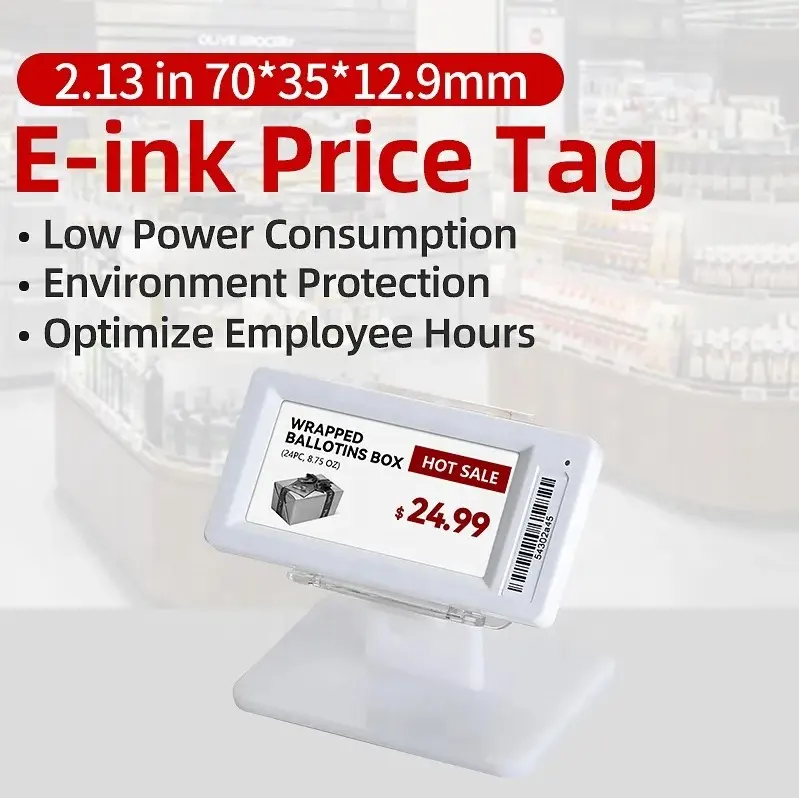 2.4Ghz 2.13 inch Electronic shelf label wireless control ESL label E-ink ESL price tags for supermarket