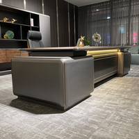Bureau de direction de luxe sur mesure, grand bureau de PDG, mobilier de bureau commercial