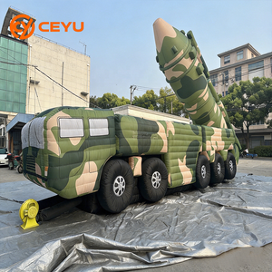 Ceyu Grand Modèle Publicitaire Gonflable de Véhicule Lance-Missiles Réplique de Char de Camouflage Oxford pour Exposition, Personnalisable - Product Image 3