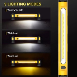 Lampes de travail <span class=keywords><strong>LED</strong></span> <span class=keywords><strong>sans</strong></span> <span class=keywords><strong>fil</strong></span> magnétiques avec crochets, lampes de poche à piles pour réparation automobile, inspection, garage, urgence - Product Image 4