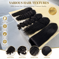 Perruque sans colle HD transparente 13x6 Lace Front, cheveux humains brésiliens 100% vierges, noirs naturels, double épaisseur, pour femmes