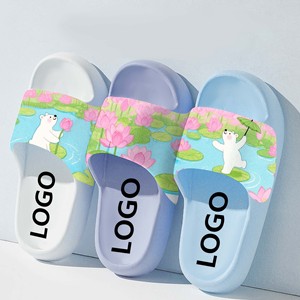 Pantoufles d'intérieur personnalisées <span class=keywords><strong>avec</strong></span> impression <span class=keywords><strong>ours</strong></span> <span class=keywords><strong>polaire</strong></span> et lotus Diapositives design dessin animé mignon de haute qualité <span class=keywords><strong>avec</strong></span> personnalisation du logo - Product Image 2