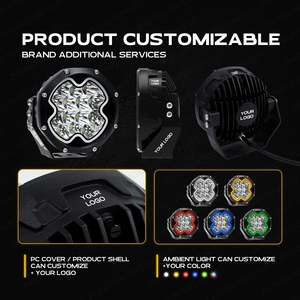 Faro Auxiliar LED Amarillo <span class=keywords><strong>de</strong></span> 5 Pulgadas con Haz <span class=keywords><strong>de</strong></span> Inundación para Conducción, Antiniebla, Trabajo, Cuneta y <span class=keywords><strong>Luz</strong></span> Estroboscópica para Coche, Camión, Todoterreno, Jeep - Product Image 5