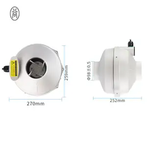 ABS di Plastica 4 pollici 282CFM in linea d'aria fan di richiamo impermeabile ad alta potenza in linea ventola di sfiato/altri ventilazione fan