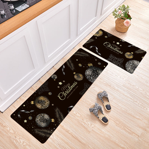Tappeto da Cucina in Velluto Cristallo con Motivo Natalizio a Renna e Stelle, Antiscivolo con Rivestimento in PVC, per Uso Transfrontaliero - Product Image 4