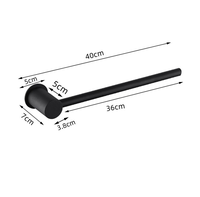 Porte-serviettes mural moderne en acier inoxydable 304 poli de 40 cm, support simple pour serviettes de bain et de cuisine, accessoires de salle de bain
