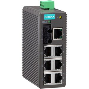 Moxa EDS-208-M-ST Switch Ethernet Industrial de 8 Puertos Sin Administración para Montaje en Riel DIN - Product Image 1