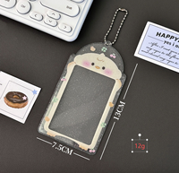 Design personnalisé ours en peluche pingouin chat chien Y2K corée Kpop livre Photo porte-carte Mini Album Photo porte-clés cartes Photo Kpop