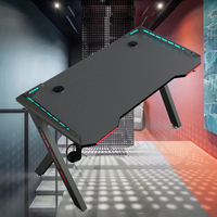 Bureau d'ordinateur de jeu ergonomique PC bureau de jeu LED table d'ordinateur personnalisée