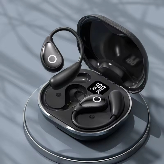 HiFi Sound Quality LED Battery Display HD Call Earbuds Leather Texture Anc Earbuds for Sports Design