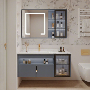 Mueble de Baño Inteligente de Madera Contrachapada y MDF con Certificación CE, Ecológico, Duradero, Fácil de Limpiar, Resistente al Agua, Montado en la Pared - Product Image 1