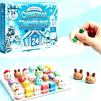 Calendrier de l'Avent Squishies de Noël en Stock – 24 Mini Jouets Sensoriels Anti-Stress – Compte à Rebours de Noël – Cadeau Surprise pour Fête