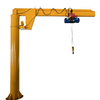 Mini-grue à flèche portative à bras articulé, motorisée, orientable à 360 degrés, avec palan électrique de 10 tonnes, télécommandée, sur pied, 2-20m, 3 mètres