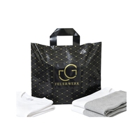 Sacs en plastique avec poignée renforcée, personnalisables, en gros, pour la vente au détail de vêtements et de cadeaux – Stock disponible