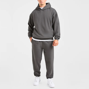 Sweat à capuche ample pour homme, style vintage, brodé, en molleton 100 % coton, épaules tombantes, personnalisable en gros (OEM) - Product Image 3