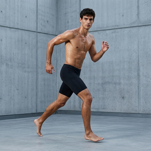 Pantalones Cortos Deportivos para Hombre, Silueta Delgada, Secado Rápido, Tela Elástica, Estilo Moderno, Cintura Elástica, Cordón Oculto, Bolsillos Laterales para Fitness - Product Image 2