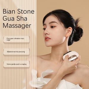 Outil de massage facial Gua Sha en pierre Bian à marque privée, équipement de beauté pour usage domestique, instrument Gua Sha électrique portable - Product Image 3