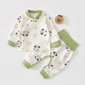 Ropa de Bebé para Primavera/Otoño, Conjunto de Dos Piezas para Recién <span class=keywords><strong>Nacidos</strong></span>, Ropa Interior Térmica de Algodón Puro, Clase A, 6 Meses, Unisex, Cierre de Botón - Product Image 6