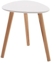 Table à thé marocaine paresseux pour ordinateur portable Petit ensemble de 3 meubles de table basse en pin Tables gigognes en bois pliantes blanches