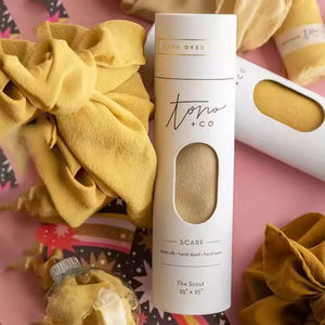 Eco-Friendly Custom Cylinder Packaging Paper Tube Clothing Scarves Tube Packaging With <b>Window</b> - Product Image 2