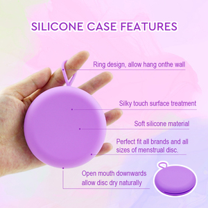 Étui de rangement en silicone réutilisable pour disque menstruel – Vente en gros - Product Image 3