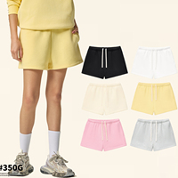 Nouveaux shorts de sport décontractés en molleton multicolores, amples, en coton, avec cordon de serrage, essentiels pour le sport, pour femmes