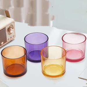 Factory Direct Sale Empty 140ml <b>Small</b> Amber Brown Mini Unique Luxury Candle Glass Jar With <b>Box</b> <b>Packaging</b> - Product Image 1