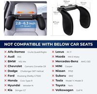 Coussin de Voyage Ergonomique en Mousse à Mémoire de Forme pour Voiture, Réglable, Amovible et Lavable, pour Enfants et Adultes