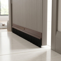 Joint de bas de porte automatique en alliage d'aluminium et nylon, personnalisé, insonorisant, design moderne, durable, avec vis, scellé en usine
