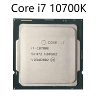 Processeur Intel Core i7 10700K 10e génération, CPU d'origine reconditionné, grade A, testé, 3,8 GHz, LGA1200, pour ordinateur de bureau