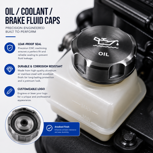 Bouchons de réservoir de carburant en acier inoxydable renforcé et alliage d'aluminium usinés par CNC pour voitures/motos modifiées, protection d'étanchéité renforcée - Product Image 2