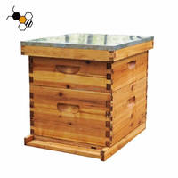 Matériel d'apiculture 2023 : Ruche Langstroth à 2 couches avec revêtement ciré, 10 cadres, en bois