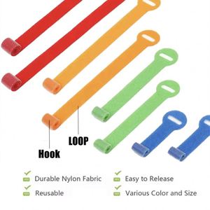 Bande élastique auto-adhésive en nylon écologique de 0,47 x 6,30 pouces avec motif de points Velcro pour ceinture de sport - Product Image 4
