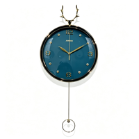 Jam Dinding Pendulum Dekorasi Rumah Modern Dapat Disesuaikan untuk Hadiah Pernikahan
