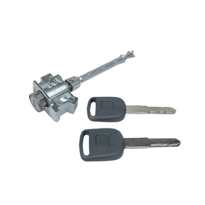 Cilindro de Cerradura de Puerta Delantera Lado del Conductor para Honda CRV 04921 TLA A01, Repuesto Cilíndrico de Aluminio Gris - Product Image 3