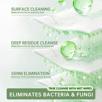 Lingettes humides douces à l'aloe vera, lingettes nettoyantes jetables non tissées et biodégradables