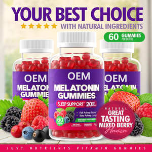 OEM melatonina 20mg Gummies all'ingrosso della fabbrica massima forza aiuto per il sonno per adulti non per le donne in gravidanza - Product Image 3