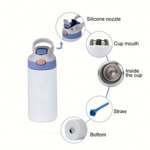 Wholesale Usa Warehouse Stcoked 350Ml Kids Vacuum Insulated Straight Sublimation <b>Blanks</b> <b>Water</b> <b>Bottles</b> - Product Image 2