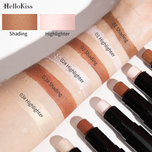 Stick de surligneur double tête, tonifiant nacré, stéréo, éclaircissant naturel, <span class=keywords><strong>retouche</strong></span>, ombre à paupières, maquillage, paillettes pour le corps - Product Image 4