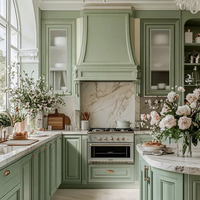 Armoires de cuisine modernes sur mesure, comptoirs en pierre de quartz vieilli, bois massif, armoires de cuisine durables, villa, maison entière, sur mesure, ouvertes