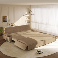 Sofá Cama Extraíble King Size de 94.5 Pulgadas, Sofá Cama Convertible 3 en 1, Sofá Cama Multifuncional Moderno de Pana para Uso en Hoteles y Dormitorios